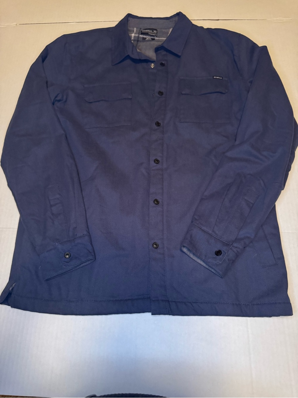 O'Neill Men's Navy Button-Front Shirt Jacket